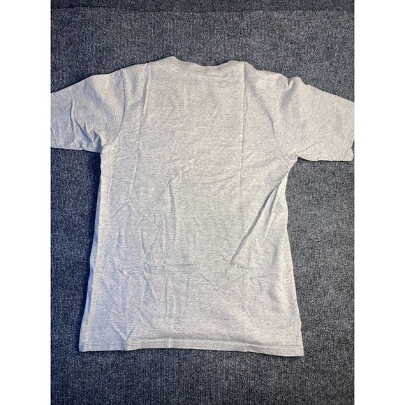 Champion Tee Shirt Mens Small Gray Solid Blended Regular Fit Crew Neck Pony Logo - Picture 2 of 7